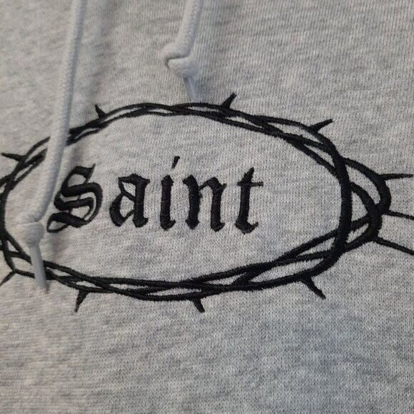 FOREVER 21 Saint Crop Sweatshirt Hoodie Sz S - Picture 12 of 12